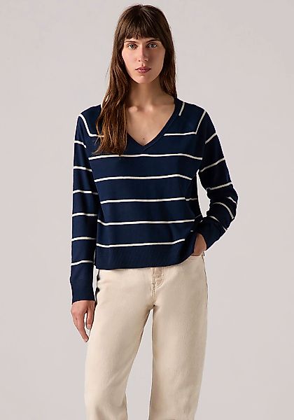 Levis Longpullover "PETAL VNECK SWEATER", mit Rippbündchen günstig online kaufen