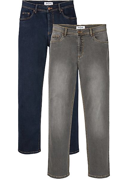 Regular Fit Stretch-Jeans, Straight (2er Pack) günstig online kaufen