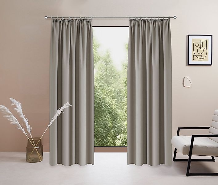 my home Vorhang "Raja, Gardinen mit Kräuselband, Vorhänge Wohnzimmer" Kräus günstig online kaufen