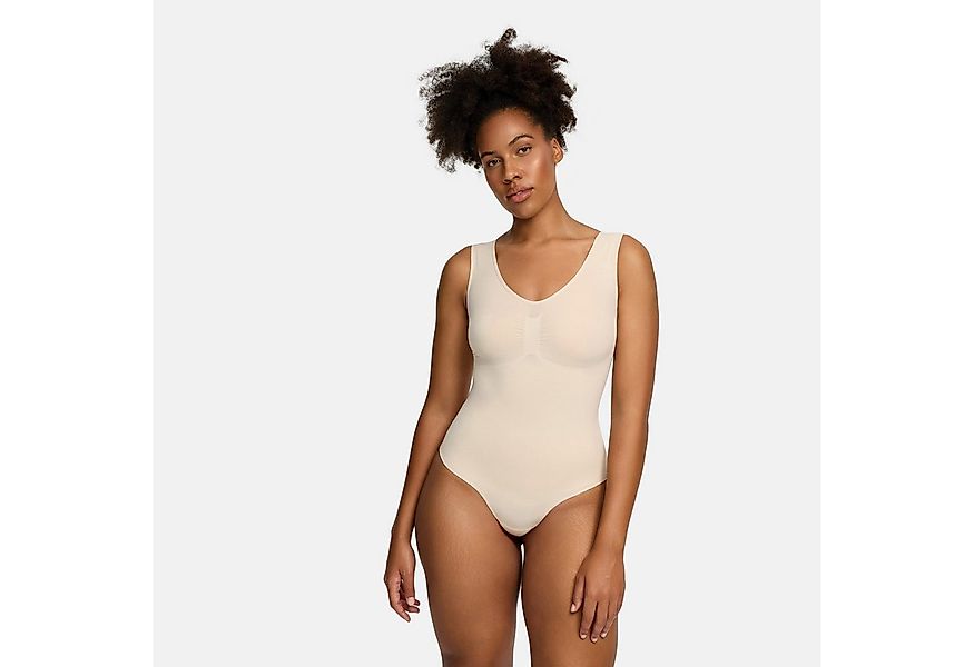Creamy Fabrics Miederbody Tank Bodysuit Sculpting Shapewear mit String-Sand günstig online kaufen