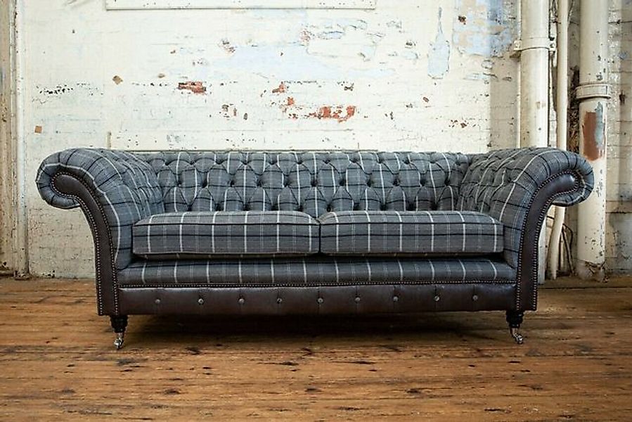 JVmoebel Chesterfield-Sofa Chesterfield Sofa Dreisitzer Polster Design Couc günstig online kaufen
