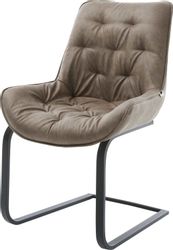 DELIFE Polsterstuhl Taimi-Flex, Freischwinger flach Schwarz günstig online kaufen