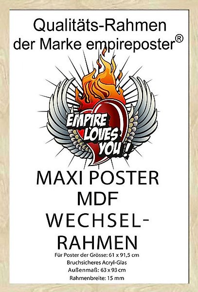 Bilderrahmen Rahmen Maxi 61x91,5 cm - Wechselrahmen - Profil: 30mm MDF Eich günstig online kaufen