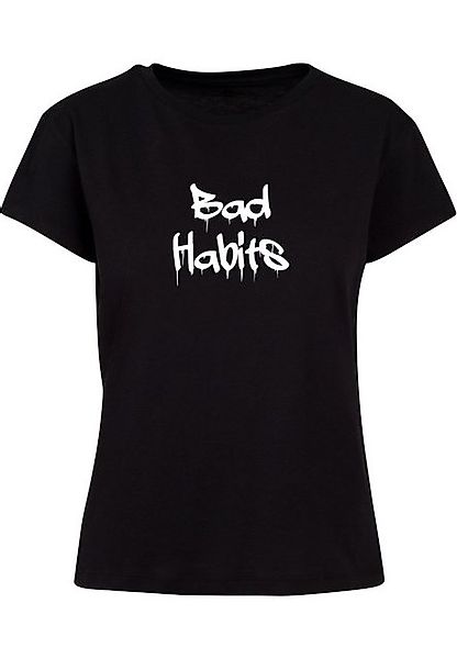 Merchcode T-Shirt Merchcode Damen Ladies Bad Habits Box Tee (1-tlg) günstig online kaufen