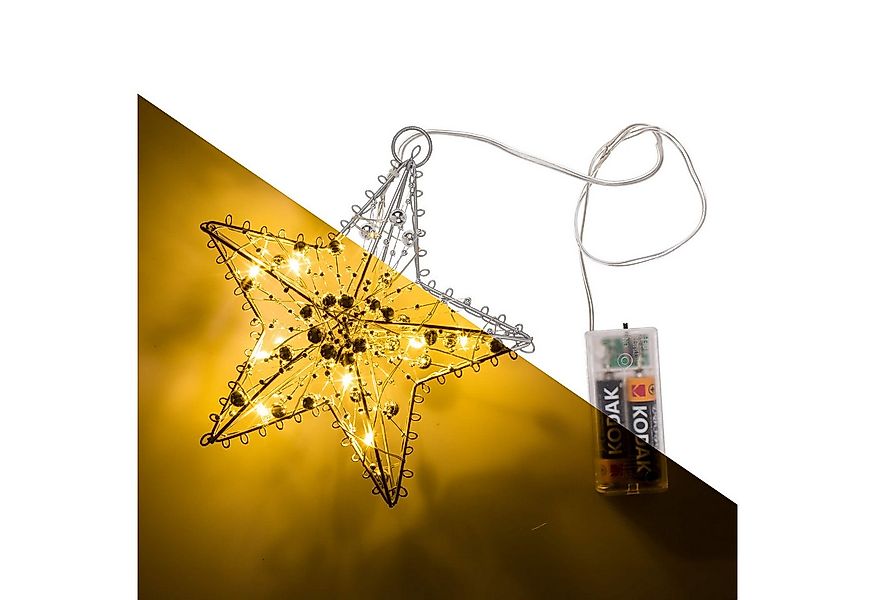 Out of the Blue LED Dekolicht LED-Weihnachtsdeko: Metall-Stern mit Timer, z günstig online kaufen