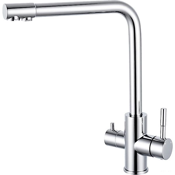 AICA Wasserhahn Chrom Küche Spültischarmatur 3-Wege mit Trinkwasserfilter 2 günstig online kaufen