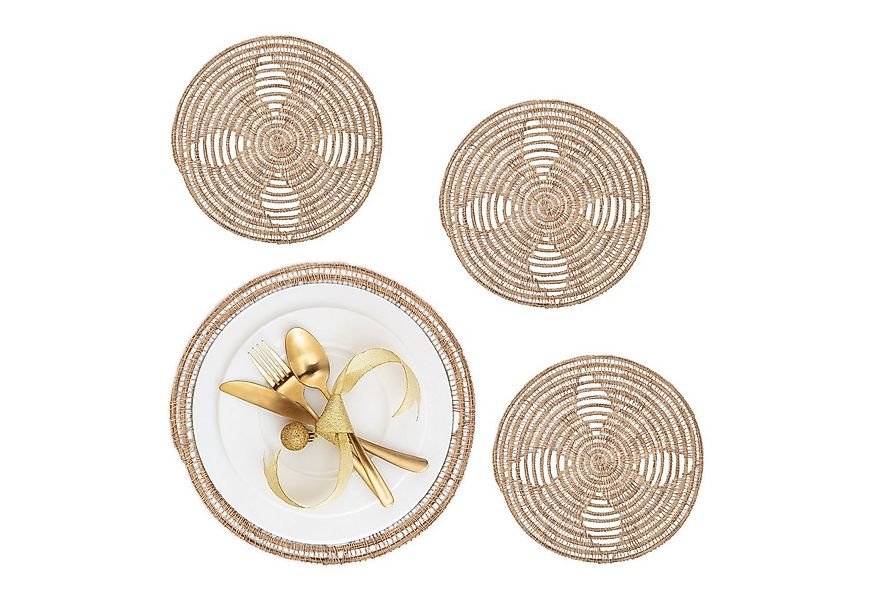 relaxdays Platzset Palmenfaser Tischset 4-teilig günstig online kaufen