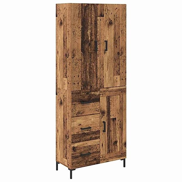 vidaXL Highboard Wandmontiert Altholz 69,5 x 34 x 180 cm Holzwerkstoff 3415 günstig online kaufen