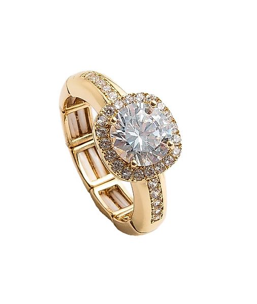 LK Trend & Style Fingerring gold coloured mit Zirkonia Crystal - größenvers günstig online kaufen