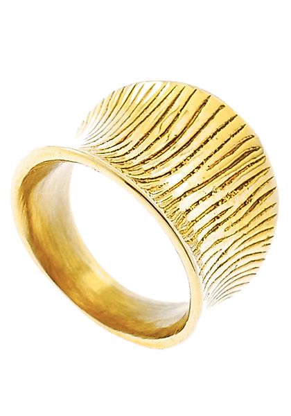 JOBO Fingerring breit, Edelstahl goldfarben beschichtet günstig online kaufen
