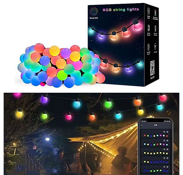PRIISF LED Dekolicht LED Kugeln Lichterkette Glühbirnen Garten Beleuchtung günstig online kaufen