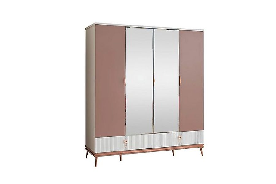 Xlmoebel Kleiderschrank Zeitgemäßer Holzschrank für das Kinderzimmer mit Gl günstig online kaufen