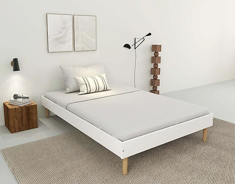 OTTO home Bett »Dagmar, Bettgestell, teilMDF, minimalistisches Design«, Bre günstig online kaufen