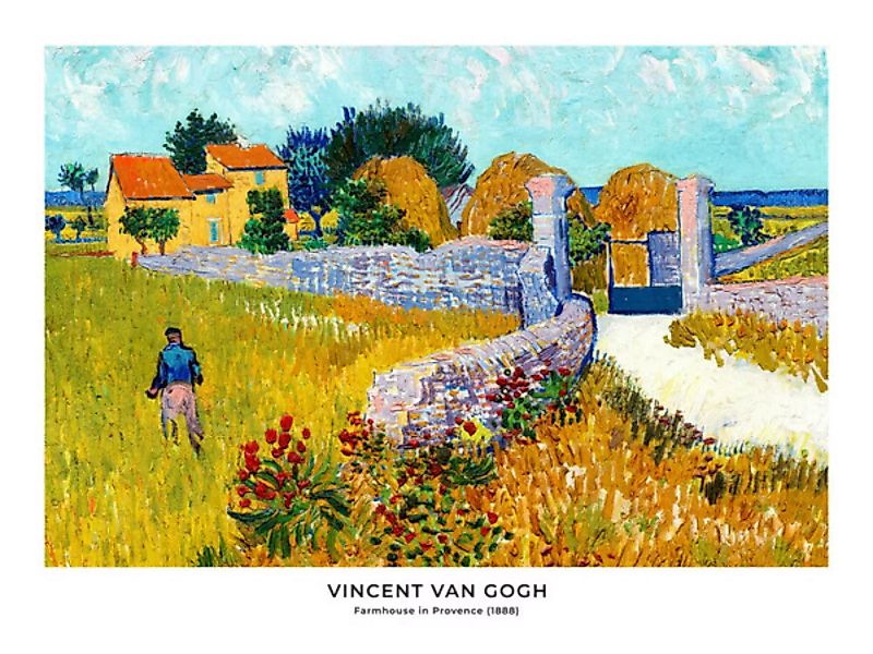 Poster / Leinwandbild - Vincent Van Gogh: Bauernhaus In Der Provence günstig online kaufen