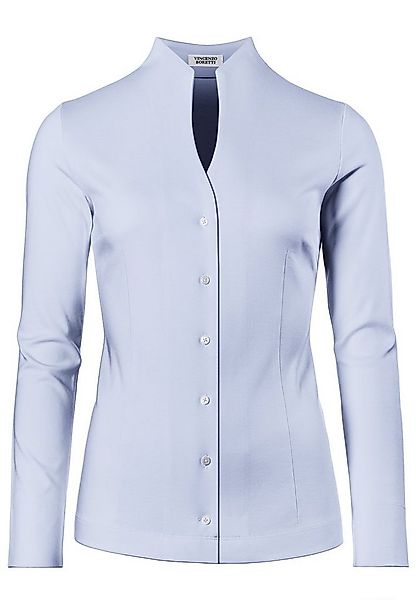 Vincenzo Boretti Klassische Bluse leicht tailliert Jersey Kelchkragen günstig online kaufen