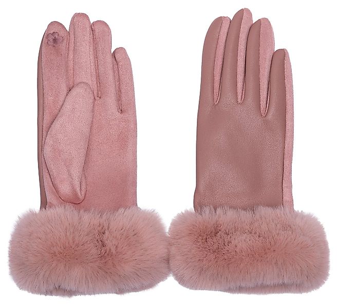 Caspar Strickhandschuhe GLV017 klassisch elegante uni Damen Handschuhe mit günstig online kaufen