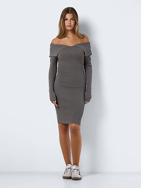 Noisy may Shirtkleid Mini-Länge schulterfrei Rippstrick günstig online kaufen