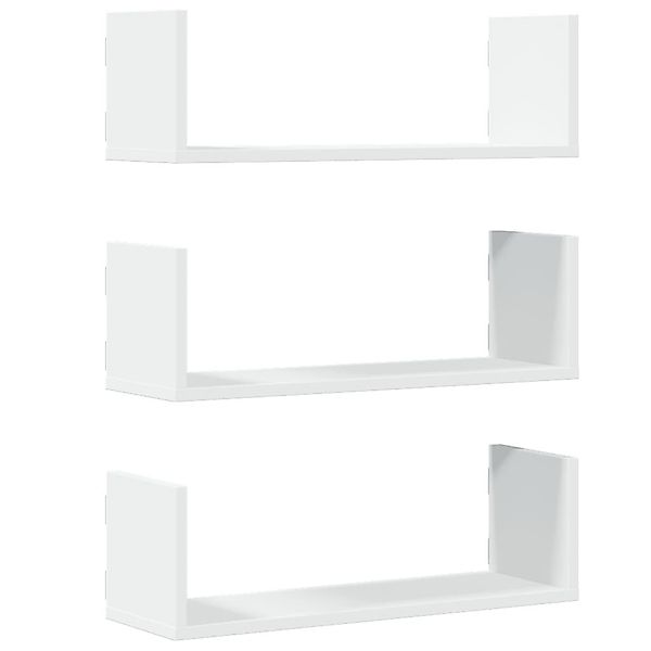 vidaXL Regal Wandregale 3 Stk. Weiß günstig online kaufen