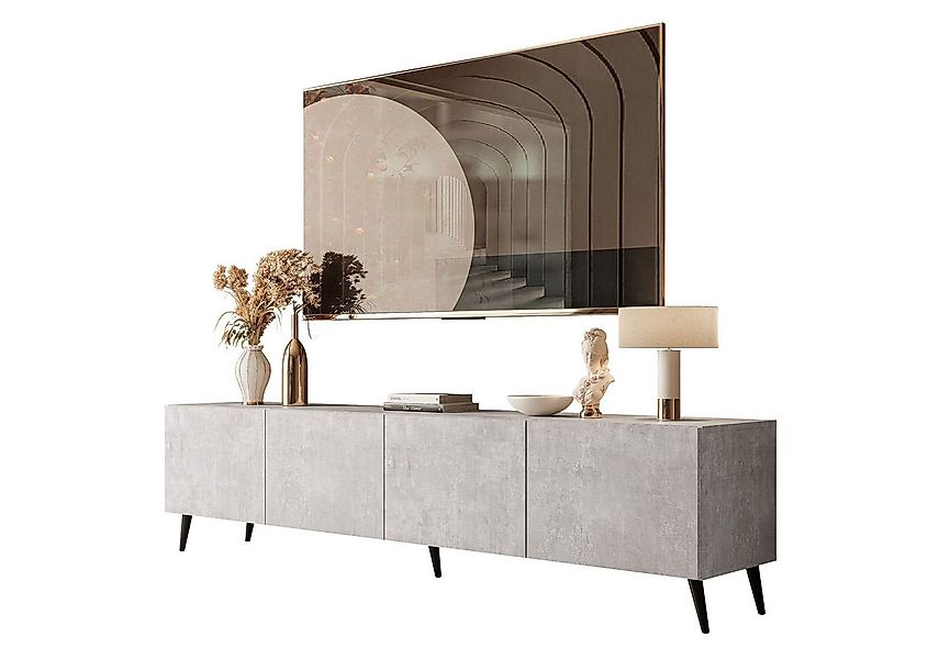 Lookway Lowboard COLGANTE BETON 200 TV-Schrank mit schrägen Beinen günstig online kaufen