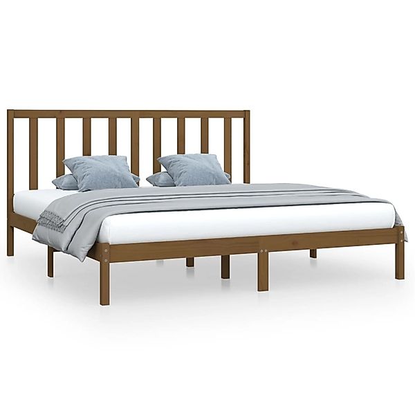 Vidaxl Massivholzbett Honigbraun Kiefer 200x200 Cm günstig online kaufen