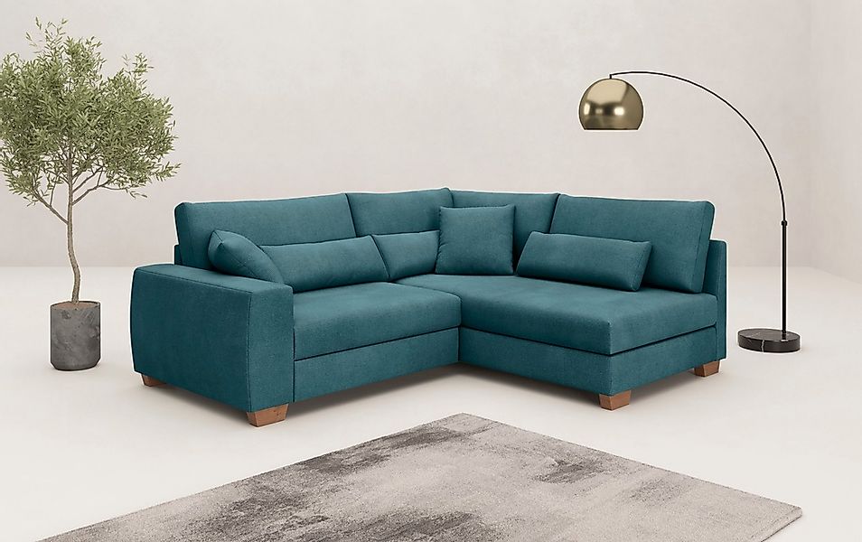 Mr. Couch Ecksofa "Helena L-Form", Mit Federkern, wahlweise mit Bettfunktio günstig online kaufen