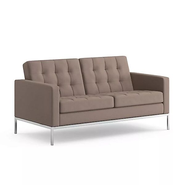 Knoll International - Florence Knoll 2-Sitzer Sofa - taupe putty/Gestell ch günstig online kaufen