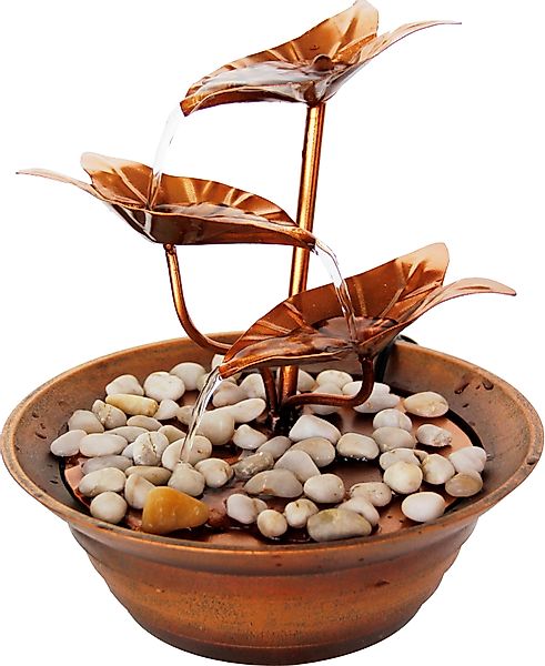 dobar Gartenbrunnen Design-Zimmerbrunnen mit Deko-Steinchen günstig online kaufen
