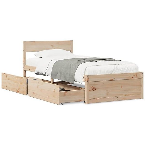 vidaXL Bett Massivholzbett ohne Matratze 90x200 günstig online kaufen