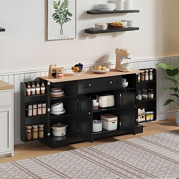 OKWISH Sideboard Küchenbuffet,Kommode (Multifunktionales Küchenbuffet 138 günstig online kaufen