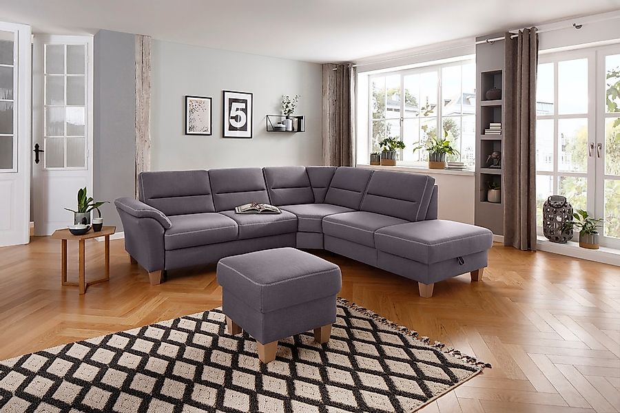 Home affaire Ecksofa "Soleo L-Form", komfortabel durch Trapezecke mit Relax günstig online kaufen