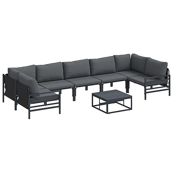 vidaXL Garten-Sofa-Set 8-Tlg Anthrazit Stahl 3378969 günstig online kaufen