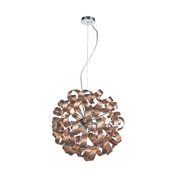 Lucande Pendelleuchte Kaelor 10020079 Design Modern in Kupfer aus Aluminium günstig online kaufen