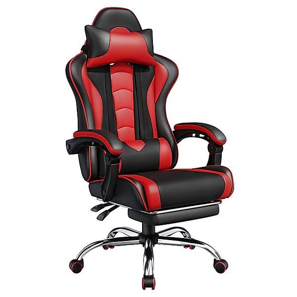 Yaheetech Gaming-Stuhl mit Massagefunktion & Kopfstütze günstig online kaufen