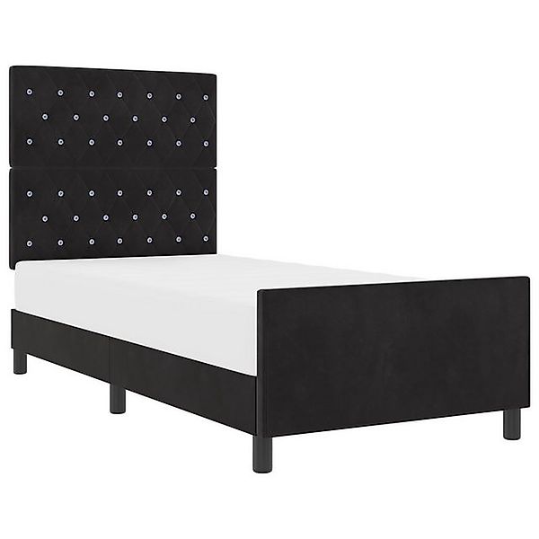 vidaXL Bett Bettgestell Schwarz 90x190 cm Samt (1-tlg) günstig online kaufen