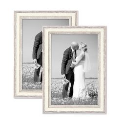 PHOTOLINI Bilderrahmen 2er Set im Shabby-Chic günstig online kaufen