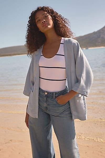 Next Blusenkimono Jacke aus 100 % Leinen günstig online kaufen