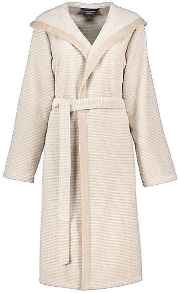 Cawö Damenbademantel, Langform, Baumwolle, Kapuze, Gürtel, günstig online kaufen
