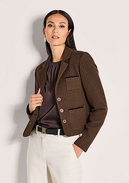 MADELEINE Kurzblazer Moderner Blazer mit Waffelstruktur Blazer mit einreihi günstig online kaufen