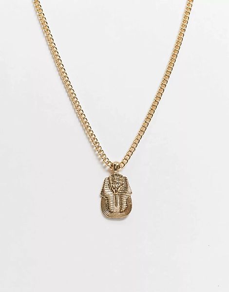 WFTW – Goldfarbene Halskette mit Pharao-Anhänger günstig online kaufen