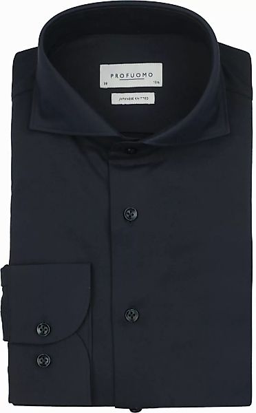 Profuomo Japanese Knitted Hemd Melange Navy - Größe 39 günstig online kaufen