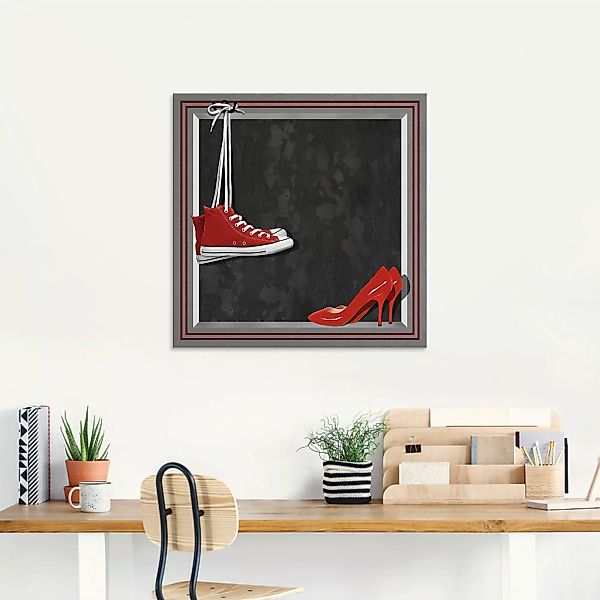 Artland Glasbild "Die roten Schuhe", Mode, (1 St.), in verschiedenen Größen günstig online kaufen