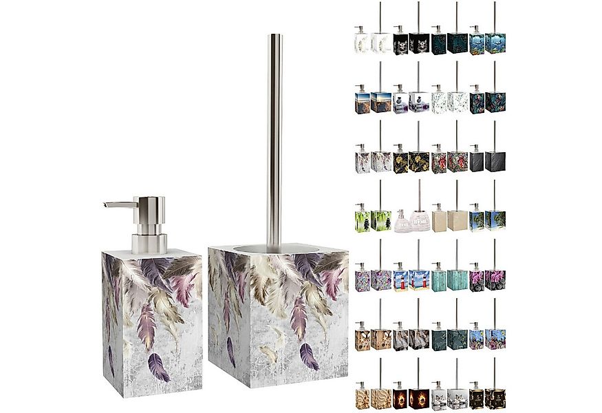 Sanilo Badaccessoire-Set mit Motiv, viele schöne Seifenspender und WC Bürst günstig online kaufen