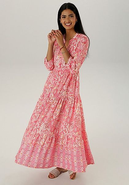 Aniston SELECTED Maxikleid mit frisch sommerlicher Ethno-Musterung günstig online kaufen