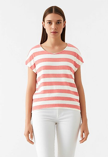 Vero Moda Kurzarmshirt "VMWIDE STRIPE SL TOP GA JRS NOOS" Viskosemischung günstig online kaufen