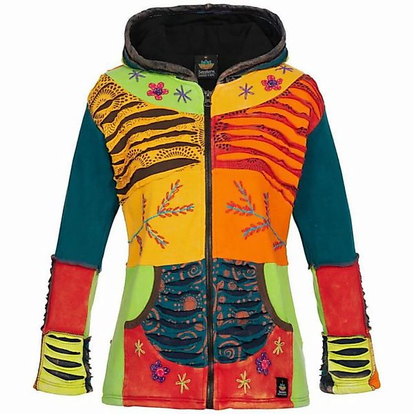 RennerXXL Fleecejacke Ankerglut Nepalliebe Damen Patchwork Jacke - handarbe günstig online kaufen
