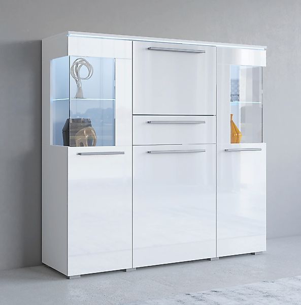 OTTO home Highboard "India,Breite 130cm, stilvolle Hochkommode 3Türen, Klap günstig online kaufen