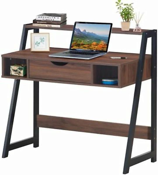 COSTWAY® Schreibtisch mit Schublade natur günstig online kaufen