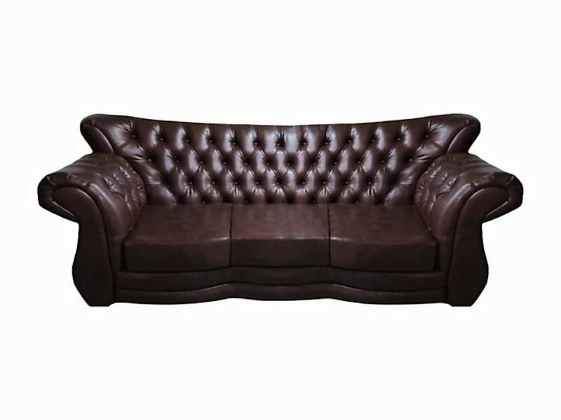 JVmoebel Chesterfield-Sofa Chesterfield Leder Sofa Couch Dreisitze Wohnzimm günstig online kaufen