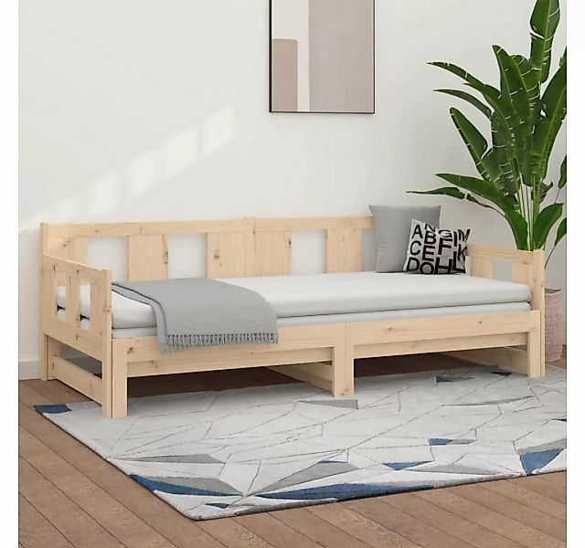 furnicato Bett Tagesbett Ausziehbar Massivholz Kiefer 2x(80x200) cm günstig online kaufen