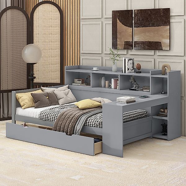 REDOM Schlafsofa Daybett,Funktionsbett,Stauraumbett, Tagesbett mit Schreibt günstig online kaufen